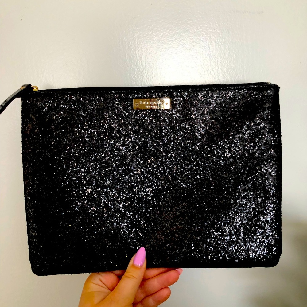 Black Glitter Kate Spade Clutch